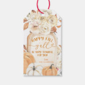 ハッピーオータムジャーおやつパンプキン感謝プレゼントタグ ギフトタグ (正面)