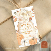 ハッピーオータムジャーおやつパンプキン感謝プレゼントタグ ギフトタグ