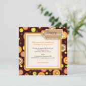 ハッピーオータムドットレトロ感謝祭ディナー 招待状 (スタンド正面)