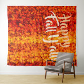 ハッピーオータムパーティー背景 秋の落ち葉パーティー backdrop タペストリー (インサイチュ(横))