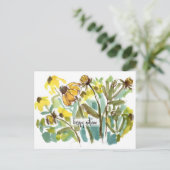 ハッピーオータムブラックアイスーザンワイルドフラワーズ ポストカード (スタンド正面)