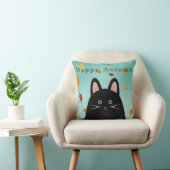 ハッピーオータムブラックキャット クッション (椅子)