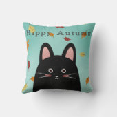 ハッピーオータムブラックキャット クッション (裏面)
