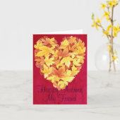 ハッピーオータムマイフレンドグリーティングカード カード (黄色い花)