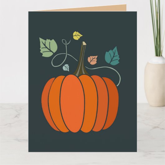 ハッピーオータム秋ハーベストグリーティングカード カード (正面)