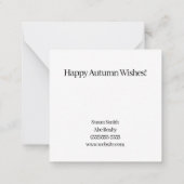 ハッピーオータム あなたに幸せを  ノーム ノートカード (裏面)