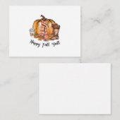 ハッピーオータム 皆さん ハロウィンのかぼちゃブーツ ノートカード (正面/裏面)