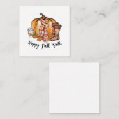 ハッピーオータム 皆さん ハロウィンのかぼちゃブーツ ノートカード (正面/裏面)