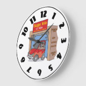 ハッピーオートカーウォッシュクロック ラージ壁時計 (傾斜)