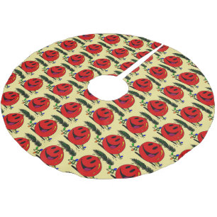 ハッピーオーナメントツリースカート ブラッシュドポリエステルツリースカート