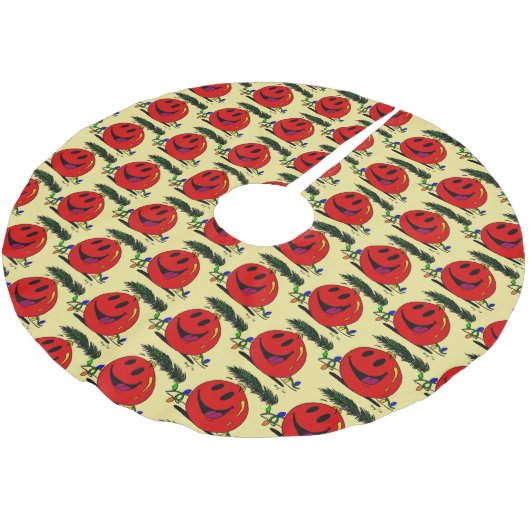 ハッピーオーナメントツリースカート ブラッシュドポリエステルツリースカート (アングル)