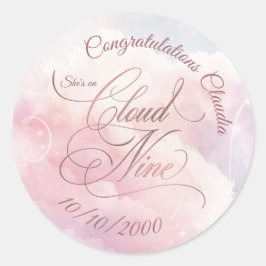 ハッピーオーラに満ちた花嫁のシャワーパーティー ラウンドシール