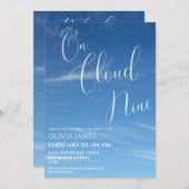 ハッピーオーラ全開の花嫁お別れパーティー週末の予定 招待状 (正面/裏面)