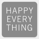 ハッピーオールズホワイトグレーホリデー スクエアシール (正面)