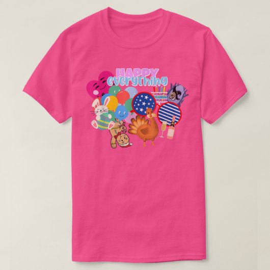 ハッピーオールデイズホリデーお祝いTシャツ Tシャツ (デザイン正面)