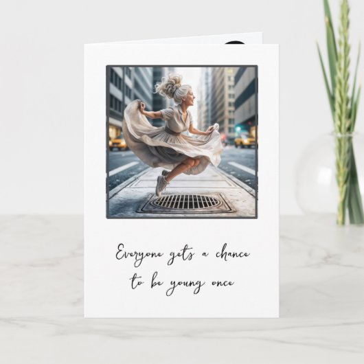 ハッピーオールドレディーフォー誕生日 カード (正面)