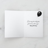 ハッピーオールドレディーフォー誕生日 カード (内部)