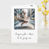 ハッピーオールドレディーフォー誕生日 カード (黄色い花)