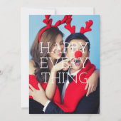 ハッピーオールホリデーフォトオーバーレイ 招待状 (正面)