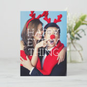 ハッピーオールホリデーフォトオーバーレイ 招待状 (スタンド正面)