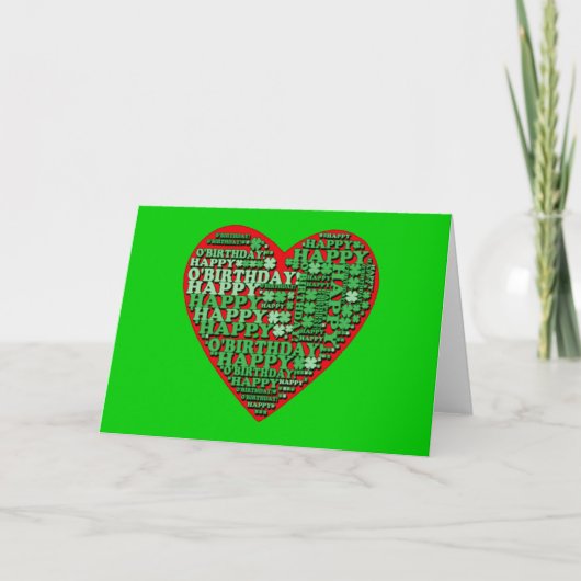 ハッピーオ誕生日St patricks day誕生日Tシャツ カード (正面)
