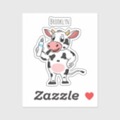 ハッピーカウイとベビーボトル漫画 シール (シート)