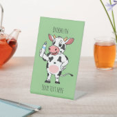 ハッピーカウイとベビーボトル漫画 台座サイン (インサイチュ)