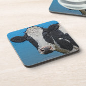 ハッピーカウズポートレートスクエア コースター (左側)