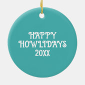 ハッピーカウチドッグ |かわいいビーグルの愛人の休日 セラミックオーナメント (裏面)