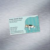 ハッピーカウチドッグ |ペット座り |動物サービス マグネット名刺 (インサイチュ)