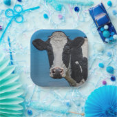 ハッピーカウーポートレート ペーパープレート (パーティー)