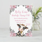 ハッピーカウ ファーストバースデー  招待状 (スタンド正面)