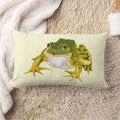 ハッピーカエル枕 ランバークッション (ブランケット)