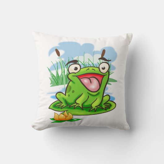 ハッピーカエル クッション (正面)