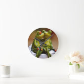 ハッピーカエル ラウンド壁時計 (ホーム)