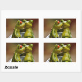 ハッピーカエル 長方形シール (シート)