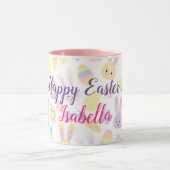 ハッピーカスタマイズイースターパープルウサギ マグカップ (中央)