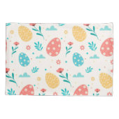 ハッピーカスタマイズイースターヴィンテージ赤卵フローラ 枕カバー (裏面)