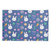 ハッピーカスタマイズイースター白愛うさぎ 枕カバー (裏面)