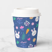 ハッピーカスタマイズイースター白愛うさぎ 紙コップ (裏面)
