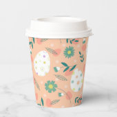 ハッピーカスタマイズオレンジのイースターエッグ 紙コップ (裏面)