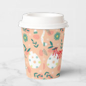 ハッピーカスタマイズオレンジのイースターエッグ 紙コップ (右)