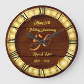 ハッピーカスタマイズゴールド50周年記念 ラージ壁時計 (正面)