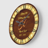 ハッピーカスタマイズゴールド50周年 ラージ壁時計 (傾斜)