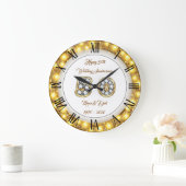 ハッピーカスタマイズゴールド50周年 ラージ壁時計 (ホーム)