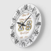 ハッピーカスタマイズシルバー25周年記念 ラージ壁時計 (傾斜)