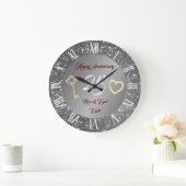 ハッピーカスタマイズラブシルバー25周年記念 ラージ壁時計 (ホーム)