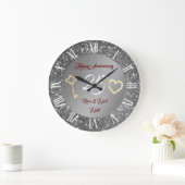 ハッピーカスタマイ ズラブシルバー 25周年記念 ラージ壁時計 (ホーム)