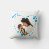 ハッピーカスタムハート引用文フォト枕 クッション (正面)