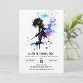 ハッピーカスタム忍者ボーイデジタル誕生日 招待状 (スタンド正面)